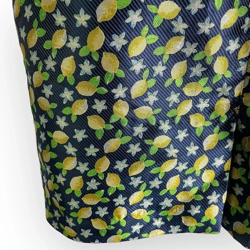 J.Crew V-Neck Sheath Dress in Lemon Jacquard 8 Tall